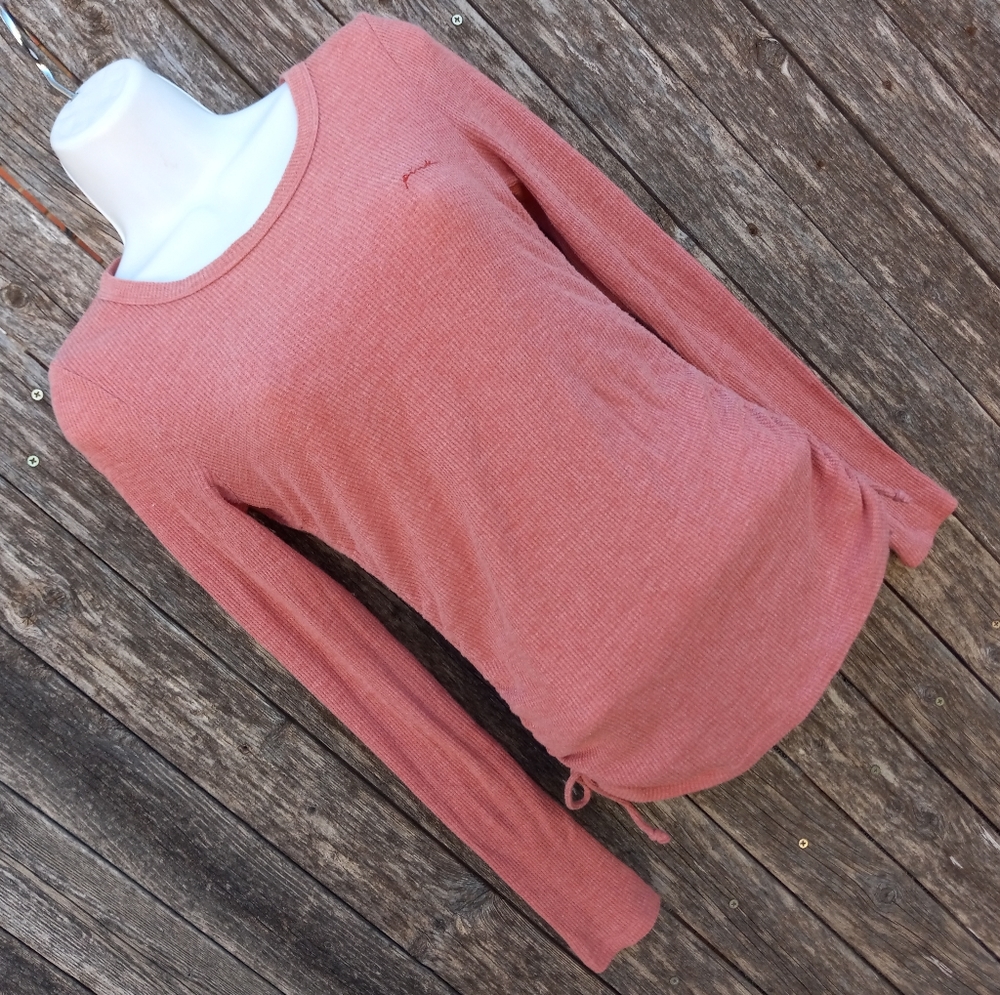 Victoria Secret Pink Waffle Knit Rushed Shirt